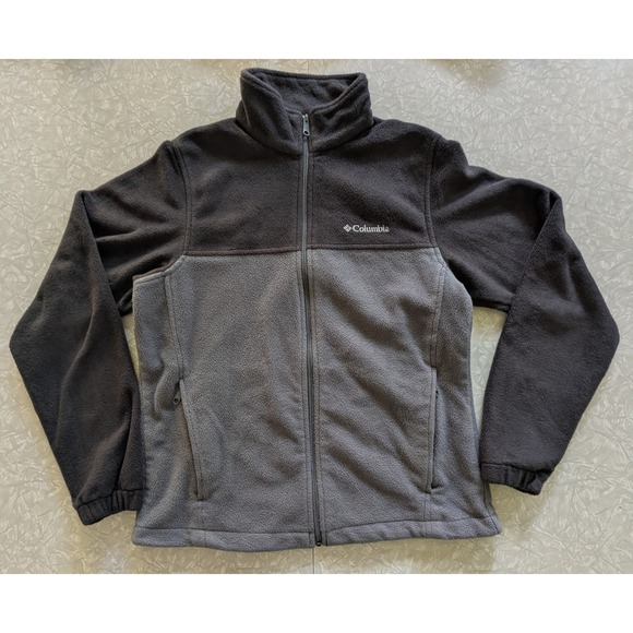 Columbia Other - Columbia Mens Fleece Jacket Gray Black Colorblock Full Zip Size Medium